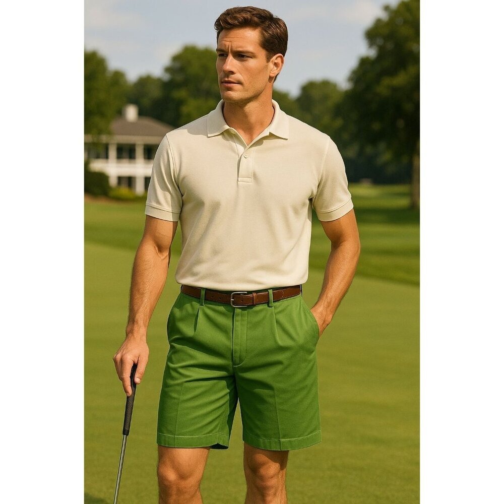 Brooks Brothers 346‎ Shorts Mens W38 Chino Classic Fit Preppy Old Money Green